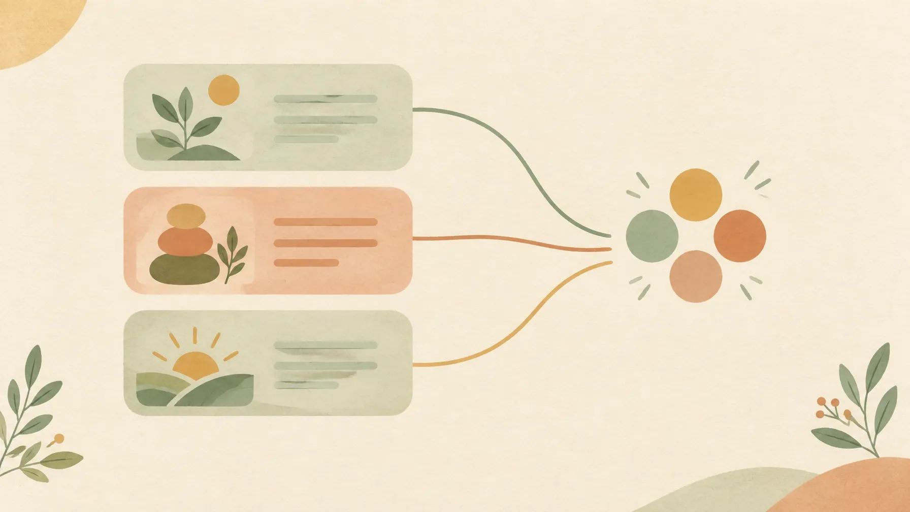 Illustration of membership resources, training modules, and a supportive digital community