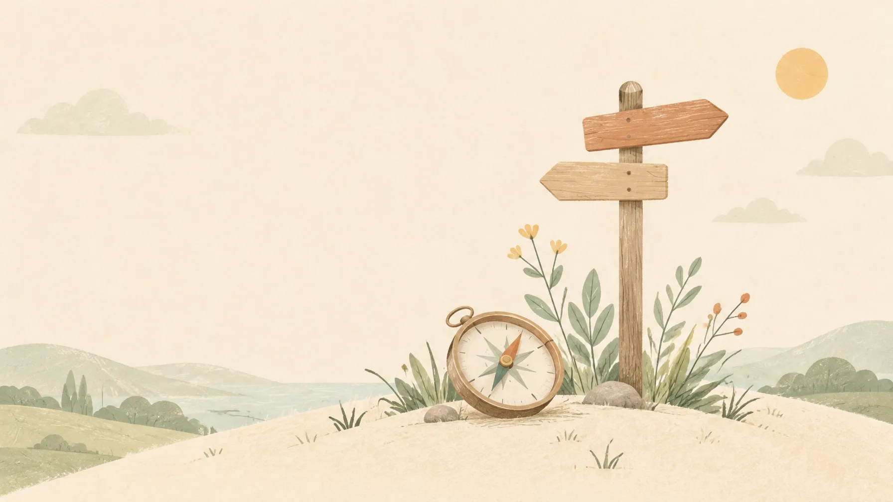 Illustration of an experienced online business mentor guiding a beginner-friendly training path